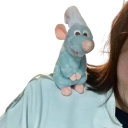 Brinquedo de peluche Remy 16 cm Rato do filme Ratatouille Peluche com alça para o ombro Decoração adorável Presente para crianças e fãs de animação 3