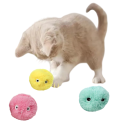 Brinquedo de pelúcia para gatos diâmetro 50 mm Bola macia que emite sons de animais Brinquedo sonoro para gatos Diversão para gatos 5