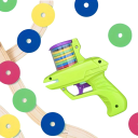 Brinquedo divertido de disparo para gatos Pistola de discos de espuma 15 discos Brinquedo interativo para gatos e animais de estimação 1