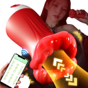 Brinquedo erótico vibratório masculino com garganta profunda controlo por aplicação móvel vibrações ajustáveis pontas de massagem silicone à prova de água embalagem discreta 3