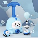 Brinquedo interativo de bomba com balões e carrinho Kit educativo de física para crianças Desenvolvimento da motricidade e lógica Brincadeira segura 2
