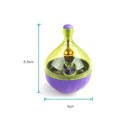 Brinquedo para cães e gatos 8,5 x 6 cm Dispensador interativo de guloseimas com guizo Brinquedo de plástico para alimentação lenta 3