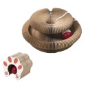 Brinquedo para gatos em papelão ondulado 24x24x10 cm Arranhador, túnel, bola com sininho Arranhador resistente para gatos de todas as dimensões 2