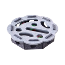 Brinquedo para gatos puzzle de feltro em forma redonda 30 x 7,5 cm Tapete de jogo interativo com bola para estimulação mental 2