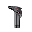 Briquet à jet rechargeable à gaz butane Résistant au vent Flamme réglable Réservoir de carburant visible Système de sécurité enfant 3