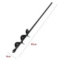 Broca de tierra espiral 4x45 cm Acero al carbono Broca de tierra para postes Herramienta eléctrica para plantar plantas Juego para perforar 2