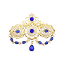 Broche avec pendentif en cristal et pierres environ 6,5 × 7,5 cm épingle décorative avec chaînes et éléments décoratifs accessoire pour vêtements 4