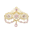 Broche avec pendentif en cristal et pierres environ 6,5 × 7,5 cm épingle décorative avec chaînes et éléments décoratifs accessoire pour vêtements 6