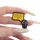 Broche de escritório engraçado 3 x 3 cm Clipe de escritório falante Liga de zinco Acessório original para blazer mochila ou bolsa 3