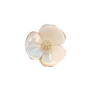 Broche de flores com pérola de 10 mm Broche decorativo metálico em liga de zinco Acessório elegante para blazers, vestidos ou bolsas 1