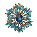 Broche de mode élégante 6,7 x 6,5 cm Forme étoilée Différentes couleurs Design frappant Alliage de zinc 7