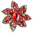 Broche de mode élégante 6,7 x 6,5 cm Forme étoilée Différentes couleurs Design frappant Alliage de zinc 6