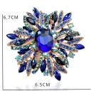 Broche de mode élégante 6,7 x 6,5 cm Forme étoilée Différentes couleurs Design frappant Alliage de zinc 2