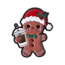 Broche de Natal 2–3 cm 4 pcs Biscoitos de Gengibre Motivo Festivo biscoito gato laço casinha Liga de Zinco 5