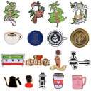Broche décorative avec motif de café 1