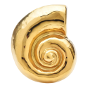 Broche en acier inoxydable en forme de coquille d'escargot 5,2 × 4,3 cm forme spirale surface lisse brillante accessoire en métal pour vêtements revers de manteau 3