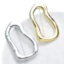 Broche géométrique grande forme irrégulière environ 7,7 x 4,8 cm en acier inoxydable épingle à revers insigne accessoire de vêtements bijou cadeau 1