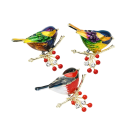 Broche navideño con pájaro 2