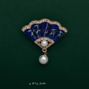 Broches de mode – insignes 1–6,5 cm Formes décoratives royales Sceptre éventail nœud Alliage de zinc avec pierres et perle 3