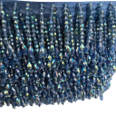 Broderad dekorativ band med pärlfransar 6 cm x 90 cm Polyester dekorativt band för dekoration av kläder gardiner kuddar textilier 10