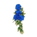 Broderet blomsterapplikation 20 x 10 cm Polyester dekorativ applikation til tøj stryge-applikation til kjoler jakker DIY dekoration 9