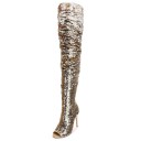 Brokatowe botki damskie J1801 7