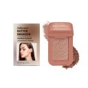 Bronzer mat, rezistent la apă, 8,2 x 5 cm Paletă de conturare cu textură mătăsoasă, foarte pigmentată, pentru conturarea și evidențierea 5