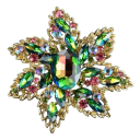 Broșă de modă elegantă 6,7 x 6,5 cm Formă de stea Diverse culori Design expresiv Aliaj de zinc 17