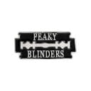 Broșă emailată Peaky Blinders motiv zăbrele 1 × 2,8 cm insignă metalică neagră și argintie pentru rever, jachetă, rucsac, accesoriu de modă 1