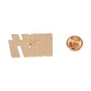 Broșă KISS cu text roșu cca 6,6 × 2,8 cm aliaj smălțuit pin metalic insignă accesoriu pentru îmbrăcăminte rucsac geantă 2