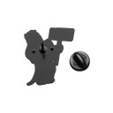 Broșă mini modă 2,5 x 2,8 cm Câine desenat cu etichetă i´m so happy Suprafață netedă Aliere de zinc Accesoriu drăguț 3