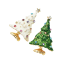 Brošňa s motívom vianočného stromčeka 2