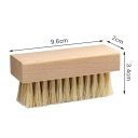 Brosse à chaussures en bois avec poils doux Poignée ergonomique légère pour le nettoyage des chaussures Soin délicat du cuir et du daim 5