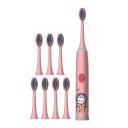 Brosse à dents électrique pour enfants avec design spatial Brosse à dents électrique douce avec des animaux pour enfants avec 8 têtes de rechange Brosse étanche fonctionnant sur piles AA avec astronautes IPX7 2