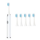 Brosse à dents électrique sonique IPX7 étanche pour adultes poils souples 6 têtes 10000 à 30000 mouvements pile AA usage domestique 1