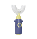 Brosse à dents pour enfants en forme de U 360° Brosse à dents douce avec tête en silicone pour enfants Brosse avec poils doux pour gencives sensibles 1-6 ans 10,3 x 5 cm 4