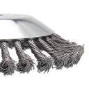 Brosse à fil métallique enroulée pour désherbage 152 x 40 mm ouverture en acier 25 mm argentée pour élimination de la rouille et nettoyage des surfaces 9