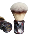 Brosse à raser 26 x 55 mm Poils synthétiques Poignée en résine 38 x 46 mm Brosse à raser pour hommes pour le rasage humide Crème et savon 2