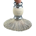 Brosse à raser professionnelle diamètre de la tête 60 mm hauteur 115 mm Poils de blaireau Base en métal avec manche en résine Soins de la barbe et des cheveux 3