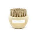 Brosse de coiffure pour cheveux et barbe 6 x 6 x 6,5 cm Poils clairs Brosse manuelle ergonomique Taille compacte pour le coiffage des cheveux 1