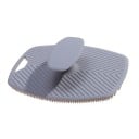 Brosse de massage en silicone 12,3 x 9,2 cm Brosse exfoliante douce pour les cheveux et le corps Brosse de douche nettoyante pour le bain Outil 3