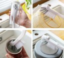 Brosse de nettoyage angulaire étroite Brosse de nettoyage polyvalente avec long manche incurvé Brosse de nettoyage de cuisine Brosse multifonction pour fentes étroites 2