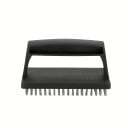 Brosse en acier inoxydable pour nettoyer le gril et les grilles avec poignée, poils en fil métallique, 12 x 6,5 x 7,5 cm, poignée noire, éliminateur 1