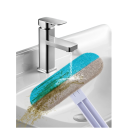 Brosse multifonctionnelle pour poils d'animaux de compagnie 45x18 cm Longue poignée 3 en 1 Rouleau pliable Nettoyage des tapis, canapés, fenêtres et vêtements 3