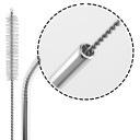 Brosses en acier inoxydable pour pailles 100 pcs 2