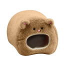 Brown Soft Bed for Rodents 9 x 11 x 11 cm Warm Plush House for Hamsters, Guinea Pigs and Mice Comfortable Refuge with Soft Padding 1