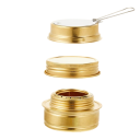 Bruciatore a alcool con regolazione della fiamma Bruciatore metallico con manico pieghevole Regolazione variabile della temperatura Bruciatore a alcool dorato per uso laboratoristico 2