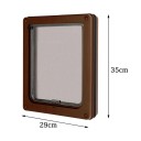 Brune døre til hunde og katte i størrelse 29 x 35 cm Magnetisk lukningssystem for klappen Ramme med huller til skruer og børstetætning 2