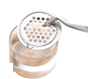 Brush Cleaning Cup 4.2 x 5.2 cm Crystal Glass Container with Stainless Steel Strainer and Sealing Lid for Nail Modelling 3