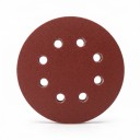 Brusné papiere 125 mm na suchý zips 10 ks Zrnitost 1000 S 8 otvorov Oxid hlinitý Červenohnedé Pre excentrickú brúsku Na drevo aj kov 1